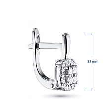 Серьги из белого золота с бриллиантами