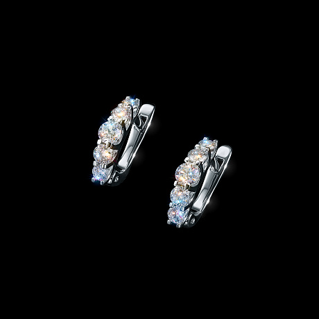 Серьги из белого золота