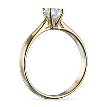 Помолвочное кольцо из желтого золота с бриллиантом