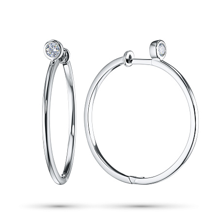 Серьги из белого золота