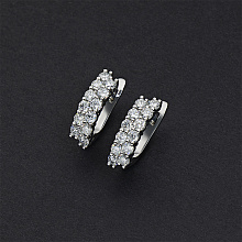 Серьги из белого золота c бриллиантами