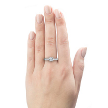 Кольцо из белого золота c бриллиантами