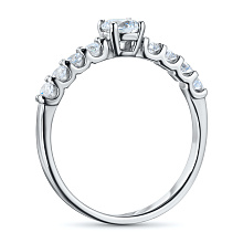 Кольцо из белого золота c бриллиантами