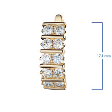 Серьги из желтого золота с бриллиантами