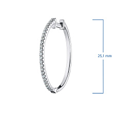 Серьги из белого золота c бриллиантами