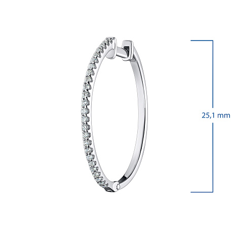 Серьги из белого золота