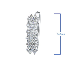 Серьги из белого золота c бриллиантами