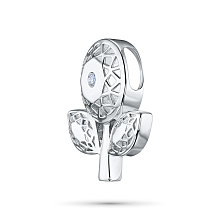 Подвеска из серебра с бриллиантом