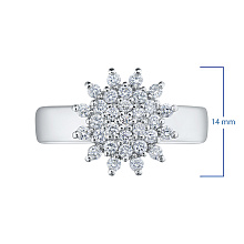 Кольцо из белого золота c бриллиантами