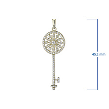 Подвеска из желтого золота с бриллиантами