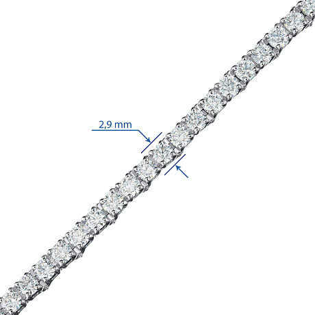 Браслет из комбинированного золота с бриллиантами