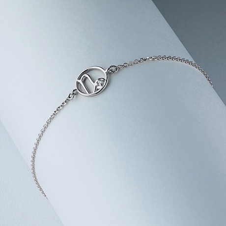 Браслет из комбинированного золота с бриллиантом