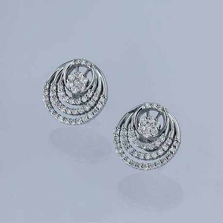 Пусеты из белого золота