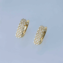 Серьги из желтого золота c бриллиантами