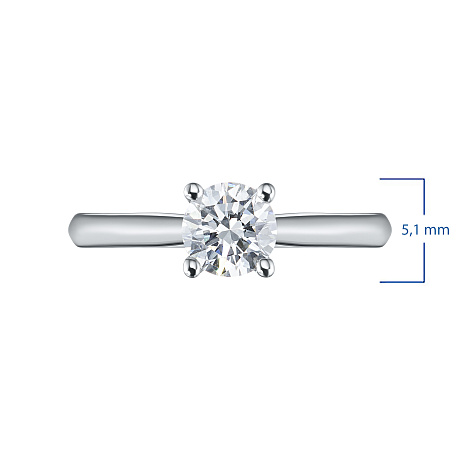 Помолвочное кольцо из белого золота