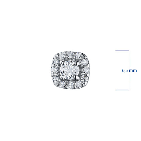 Пусеты из белого золота