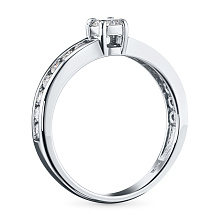 Кольцо из белого золота с бриллиантами