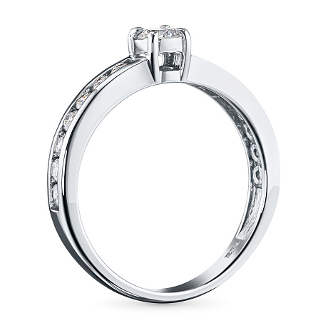 Кольцо из белого золота с бриллиантами