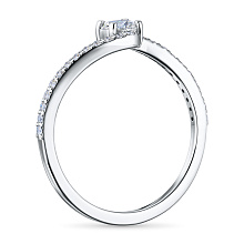 Кольцо из белого золота с бриллиантами