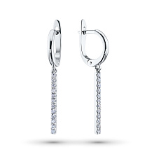 Серьги из белого золота c бриллиантами