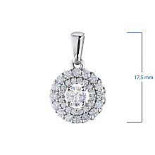 Подвеска из белого золота c бриллиантами