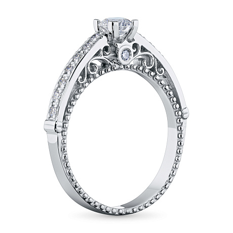 Кольцо из белого золота с бриллиантами