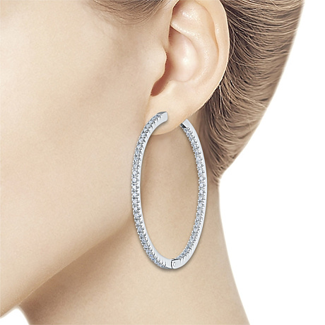 Серьги из белого золота