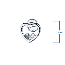 Пусеты из белого золота c бриллиантами