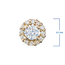 Подвеска из желтого золота c бриллиантами