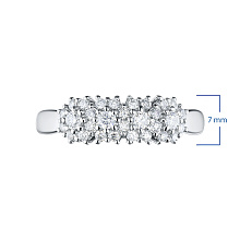 Кольцо из комбинированного золота с бриллиантами