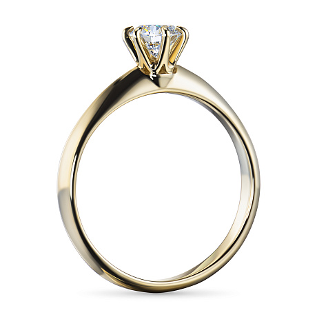 Помолвочное кольцо из желтого золота