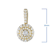 Серьги из желтого золота c бриллиантами