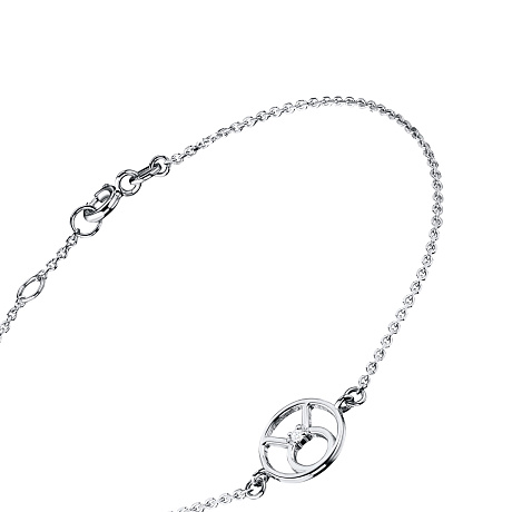 Браслет из комбинированного золота с бриллиантом