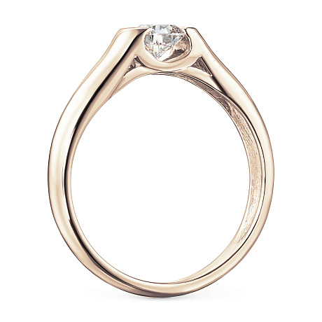 Помолвочное кольцо из красного золота