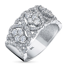 Кольцо из белого золота c бриллиантами