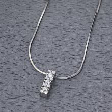 Подвеска из белого золота c бриллиантами