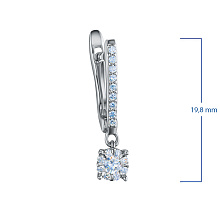 Серьги из серебра c бриллиантами