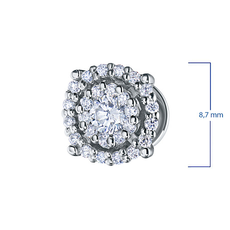 Пусеты из белого золота