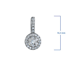 Серьги из серебра c бриллиантами