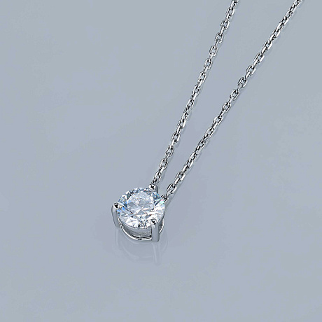 Классическая подвеска из белого золота