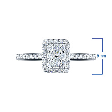 Кольцо из белого золота с бриллиантами