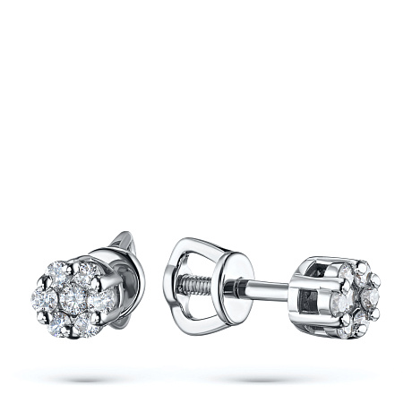 Пусеты из белого золота