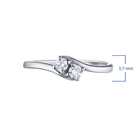 Кольцо из белого золота с бриллиантами