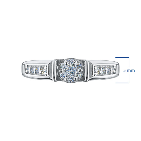 Классическое кольцо из белого золота