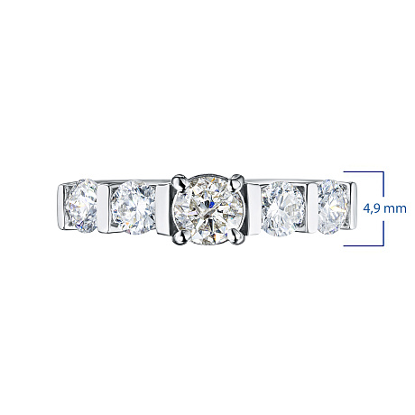 Классическое кольцо из комбинированного золота с бриллиантами