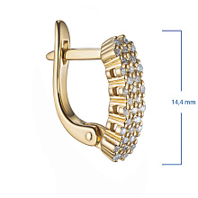 Серьги из желтого золота c бриллиантами