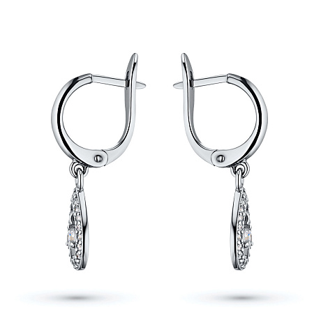 Серьги из белого золота с бриллиантами