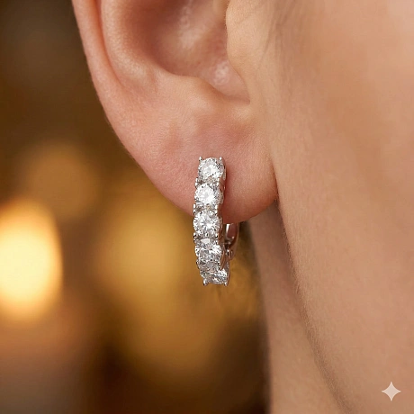 Серьги из белого золота