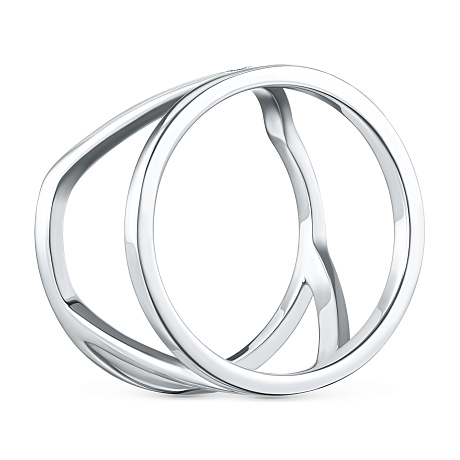 Обручальное кольцо из серебра с бриллиантом