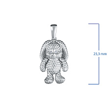 Подвеска из серебра c бриллиантами